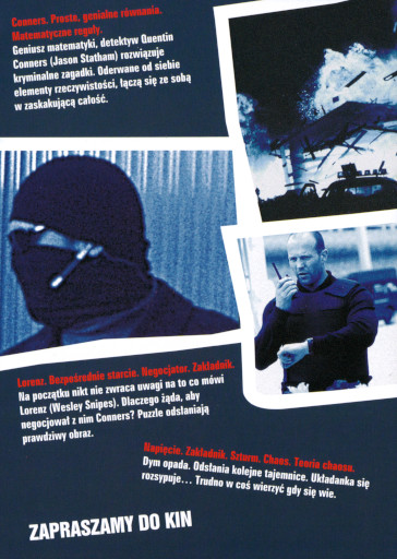 Tył ulotki filmu 'Teoria Chaosu'