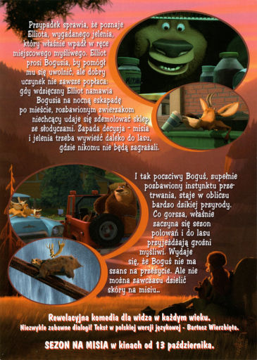 Tył ulotki filmu 'Sezon Na Misia'