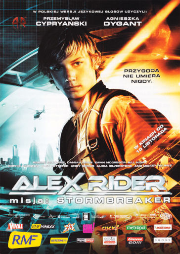 Przód ulotki filmu 'Alex Rider: Misja Stormbreaker'