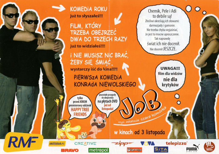 Tył ulotki filmu 'Job, Czyli Ostatnia Szara Komórka'