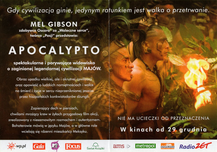 Tył ulotki filmu 'Apocalypto'