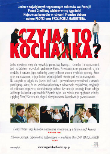 Tył ulotki filmu 'Czyja To Kochanka?'