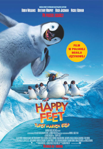 Polski plakat filmu 'Happy Feet: Tupot Małych Stóp'