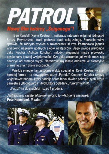 Tył ulotki filmu 'Patrol'