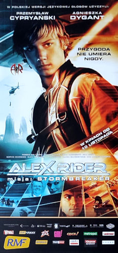 Przód ulotki filmu 'Alex Rider: Misja Stormbreaker'