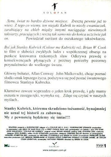 Ulotka filmu 'Być Jak Stanley Kubrick'