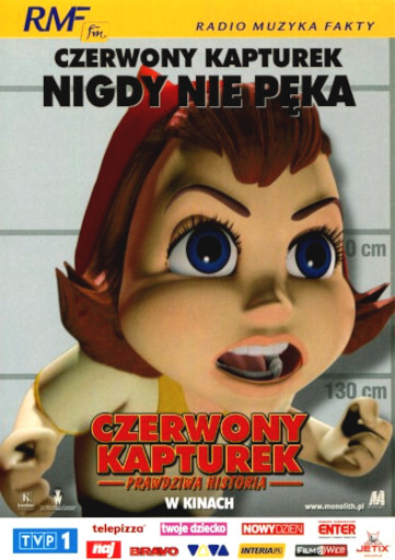 Przód ulotki filmu 'Czerwony Kapturek - Prawdziwa Historia'