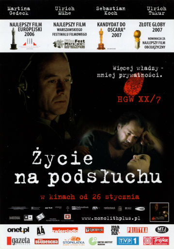 Przód ulotki filmu 'Życie Na Podsłuchu'