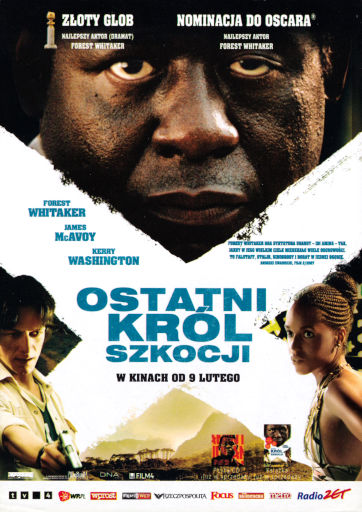 Przód ulotki filmu 'Ostatni Król Szkocji'