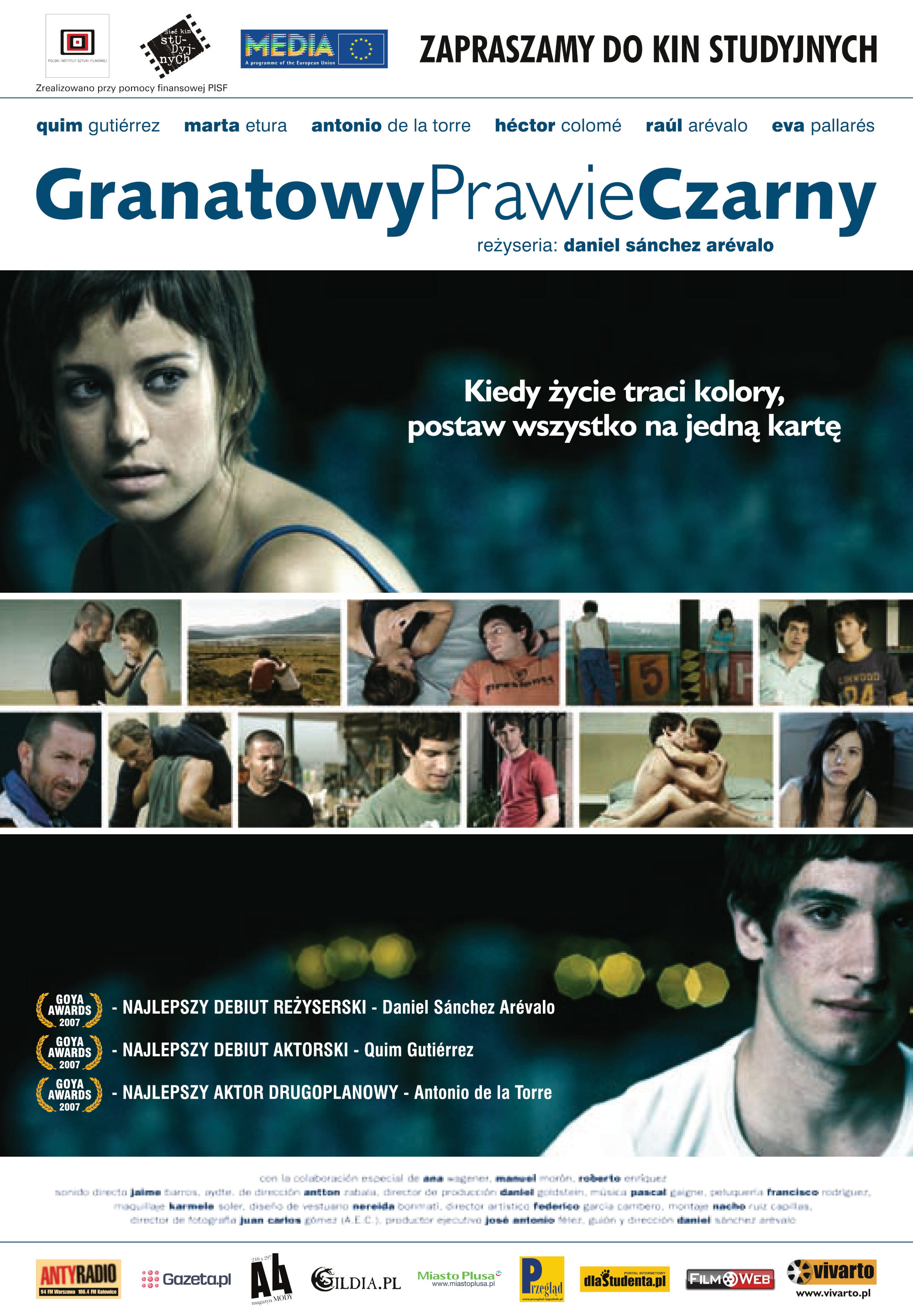 Polski plakat filmu 'GranatowyPrawieCzarny'