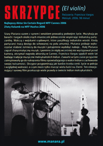 Tył ulotki filmu 'Skrzypce'