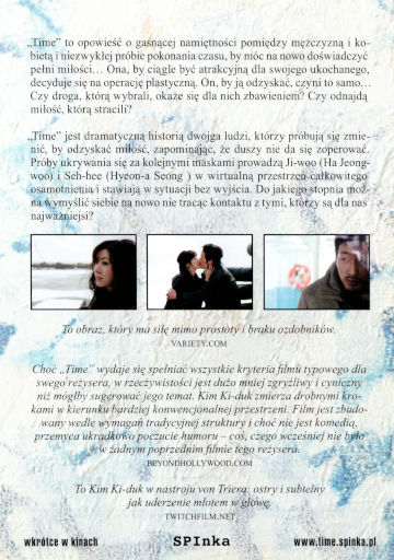 Tył ulotki filmu 'Time'