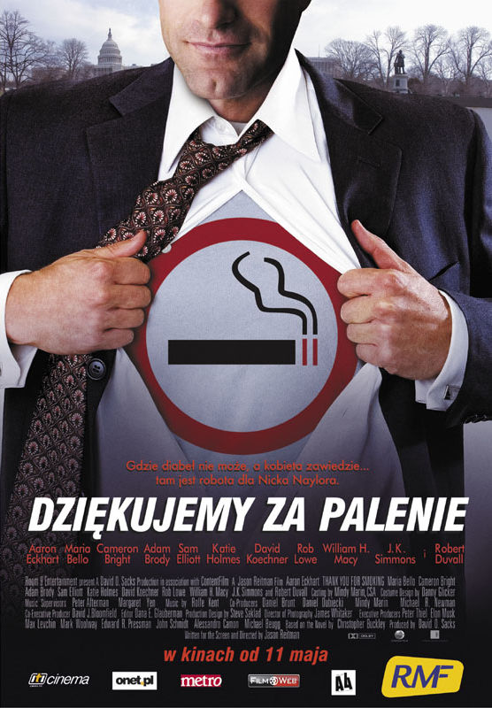Polski plakat filmu 'Dziękujemy Za Palenie'