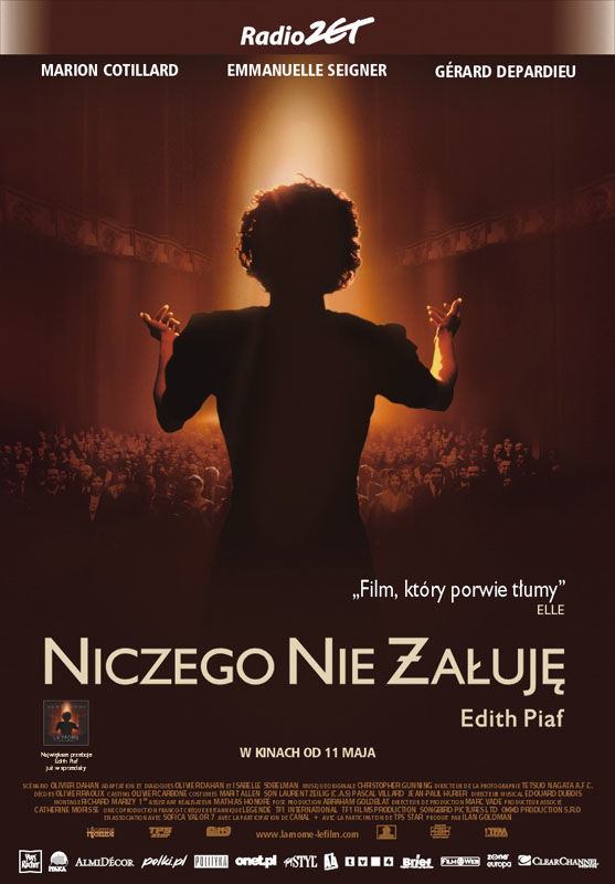 Polski plakat filmu 'Niczego Nie Żałuję - Edith Piaf'