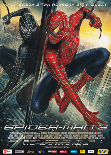 Przód ulotki filmu 'Spider-Man 3'