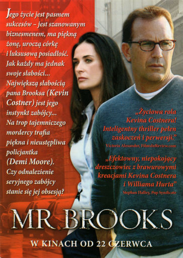 Tył ulotki filmu 'Mr. Brooks'