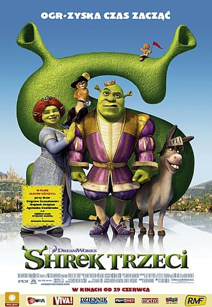 Polski plakat filmu 'Shrek Trzeci'