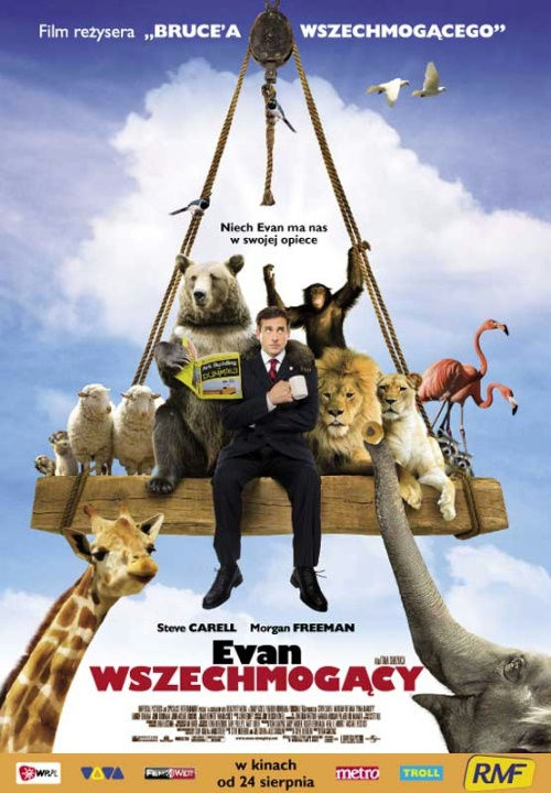Polski plakat filmu 'Evan Wszechmogący'