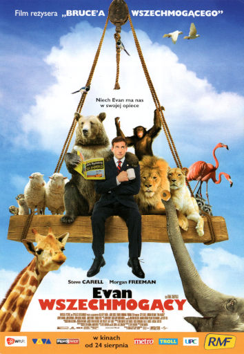 Przód ulotki filmu 'Evan Wszechmogący'