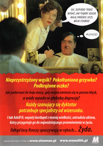 Tył ulotki filmu 'Adolf H. - Ja Wam pokażę!'