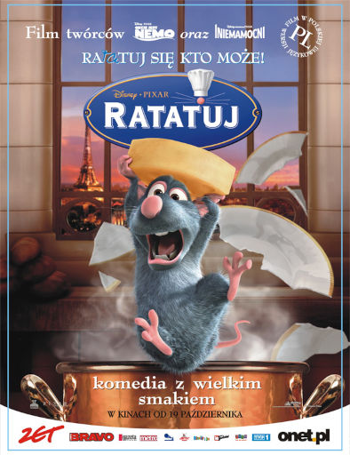 Przód ulotki filmu 'Ratatuj'