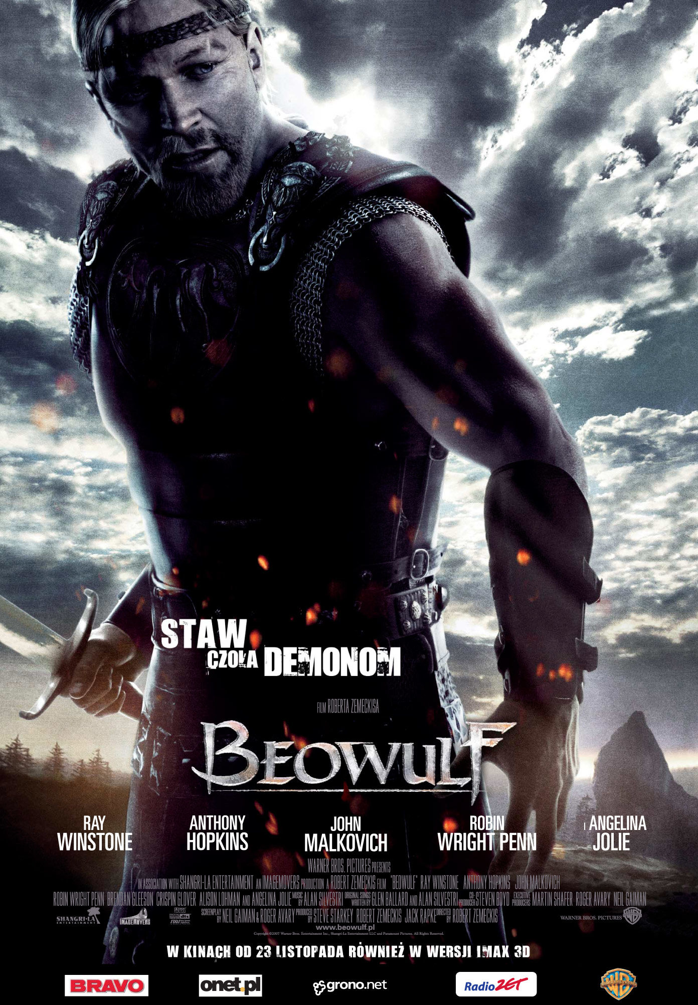 Polski plakat filmu 'Beowulf'