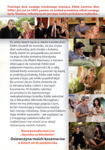 Tył ulotki filmu 'Dziewczyna Moich Koszmarów'