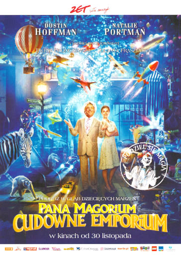 Przód ulotki filmu 'Pana Magorium Cudowne Emporium'