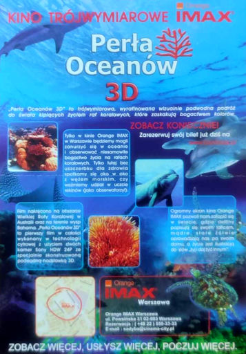 Tył ulotki filmu 'Perła Oceanów 3D'
