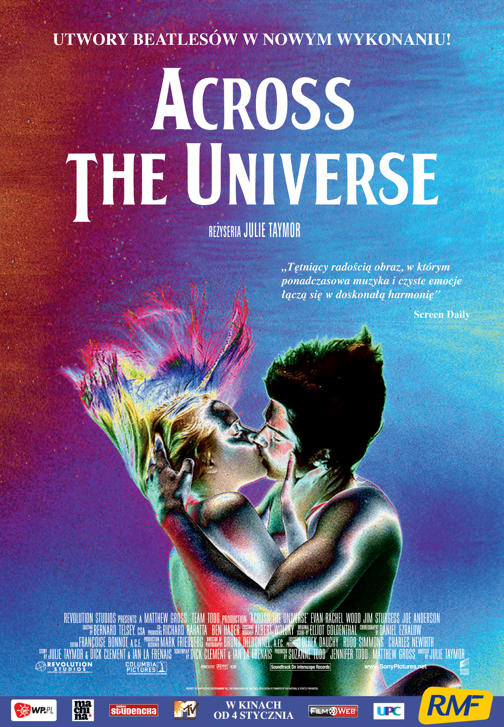 Polski plakat filmu 'Across The Universe'