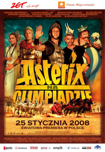 Przód ulotki filmu 'Asterix Na Olimpiadzie'