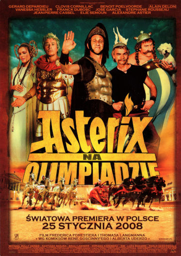 Przód ulotki filmu 'Asterix Na Olimpiadzie'