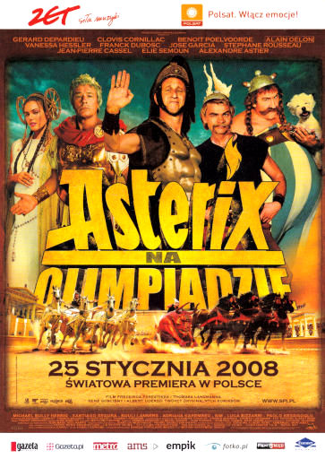 Przód ulotki filmu 'Asterix Na Olimpiadzie'