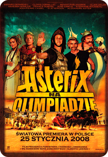 Przód ulotki filmu 'Asterix Na Olimpiadzie'