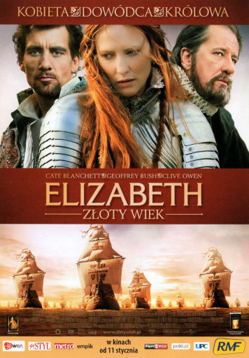 Przód ulotki filmu 'Elizabeth: Złoty Wiek'