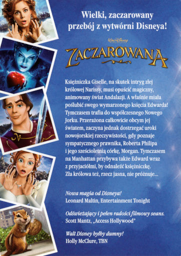 Tył ulotki filmu 'Zaczarowana'