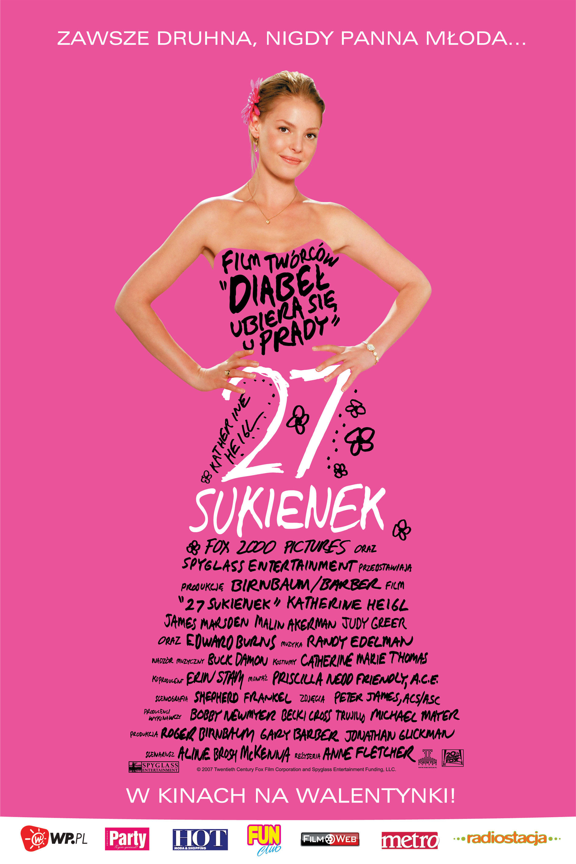 Polski plakat filmu '27 Sukienek'