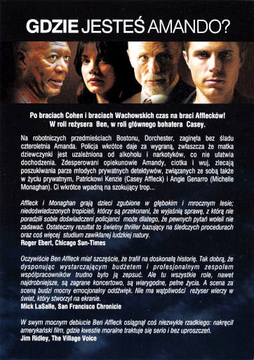 Tył ulotki filmu 'Gdzie Jesteś Amando?'