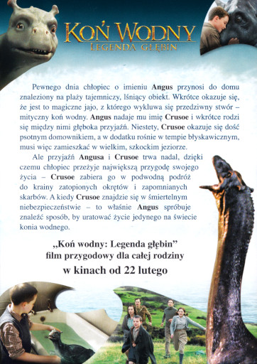 Tył ulotki filmu 'Koń Wodny: Legenda Głębin'