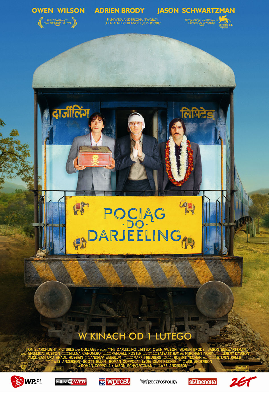 Polski plakat filmu 'Pociąg Do Darjeeling'