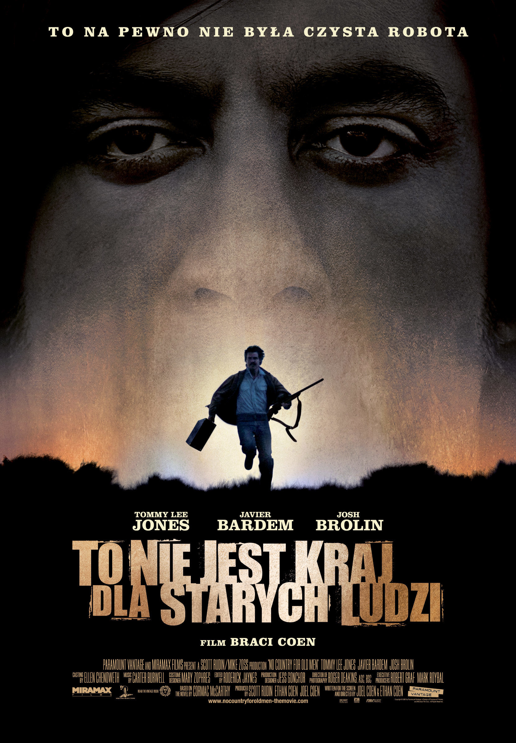 Polski plakat filmu 'To Nie Jest Kraj Dla Starych Ludzi'