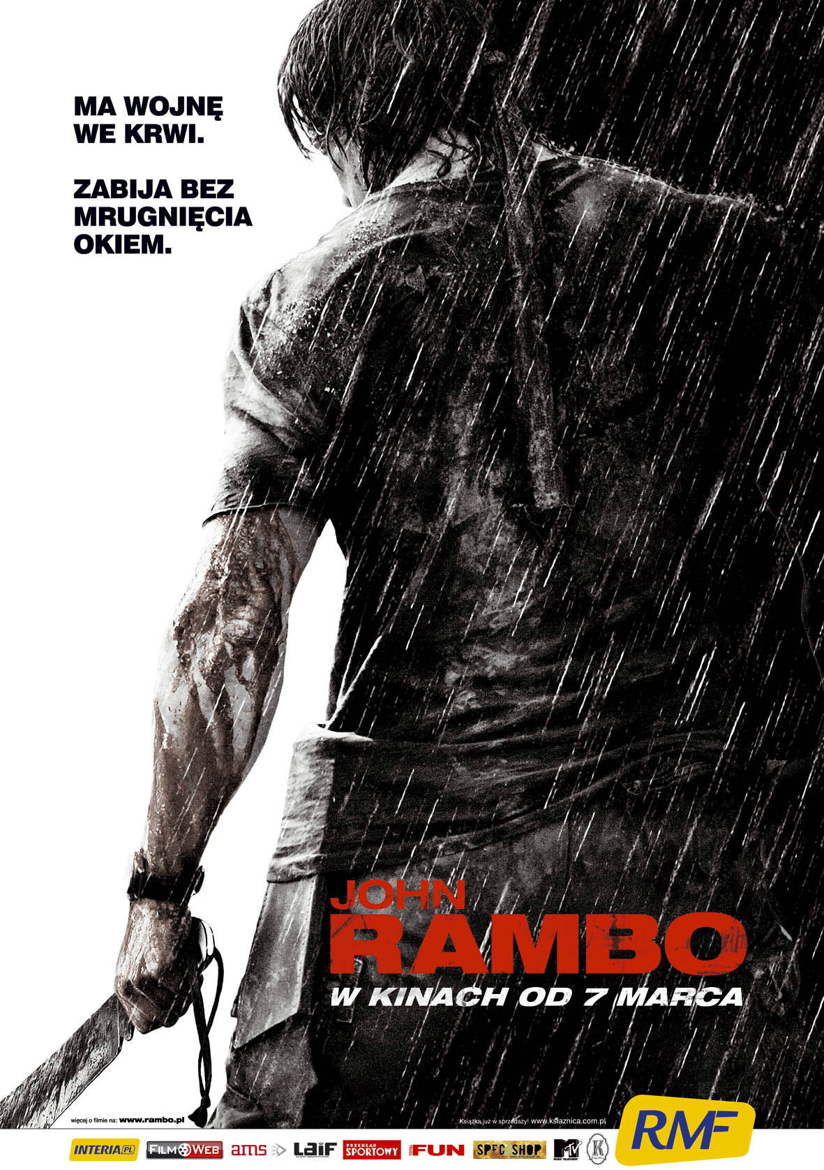 Polski plakat filmu 'John Rambo'