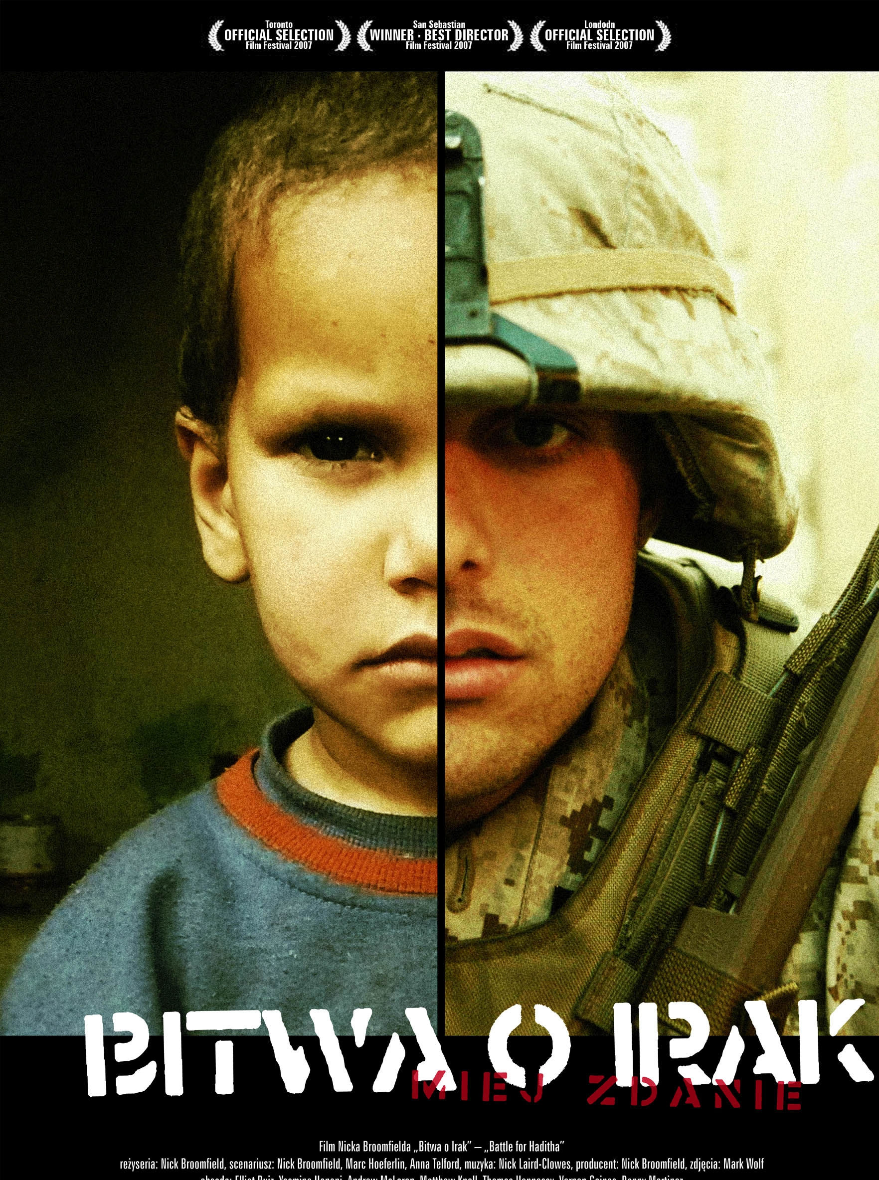 Polski plakat filmu 'Bitwa O Irak'