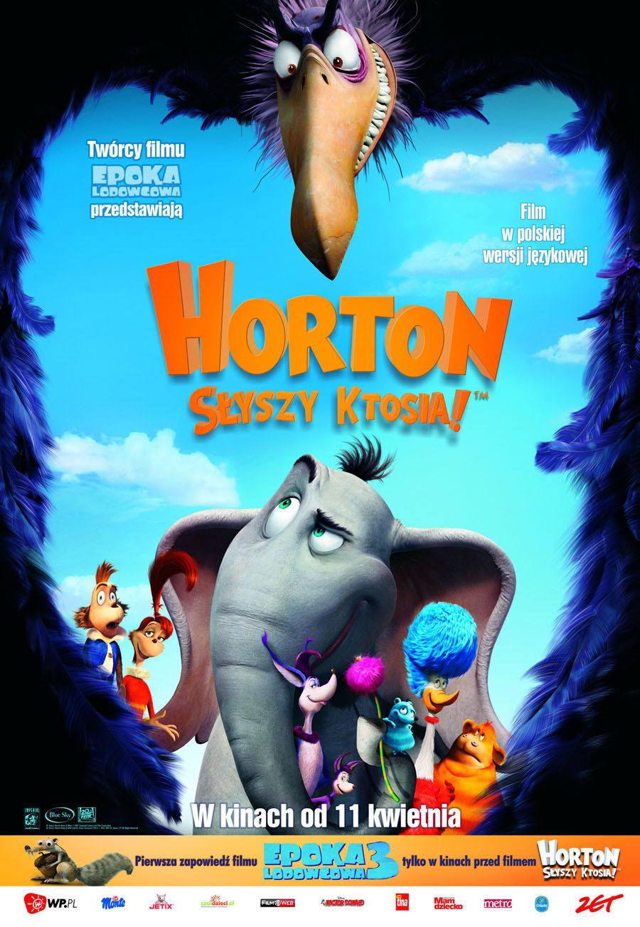 Polski plakat filmu 'Horton Słyszy Ktosia'