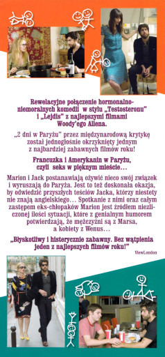 Tył ulotki filmu '2 Dni W Paryżu'