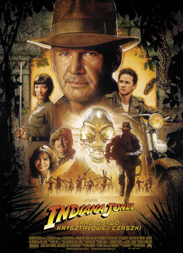 Polski plakat filmu 'Indiana Jones i Królestwo Kryształowej Czaszki'