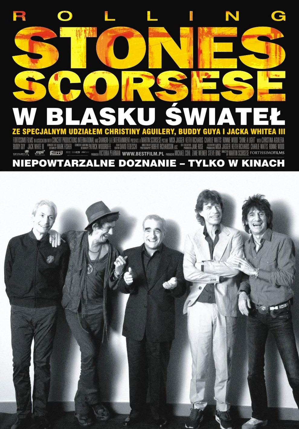 Polski plakat filmu 'Rolling Stones W Blasku Świateł'