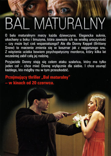 Tył ulotki filmu 'Bal Maturalny'