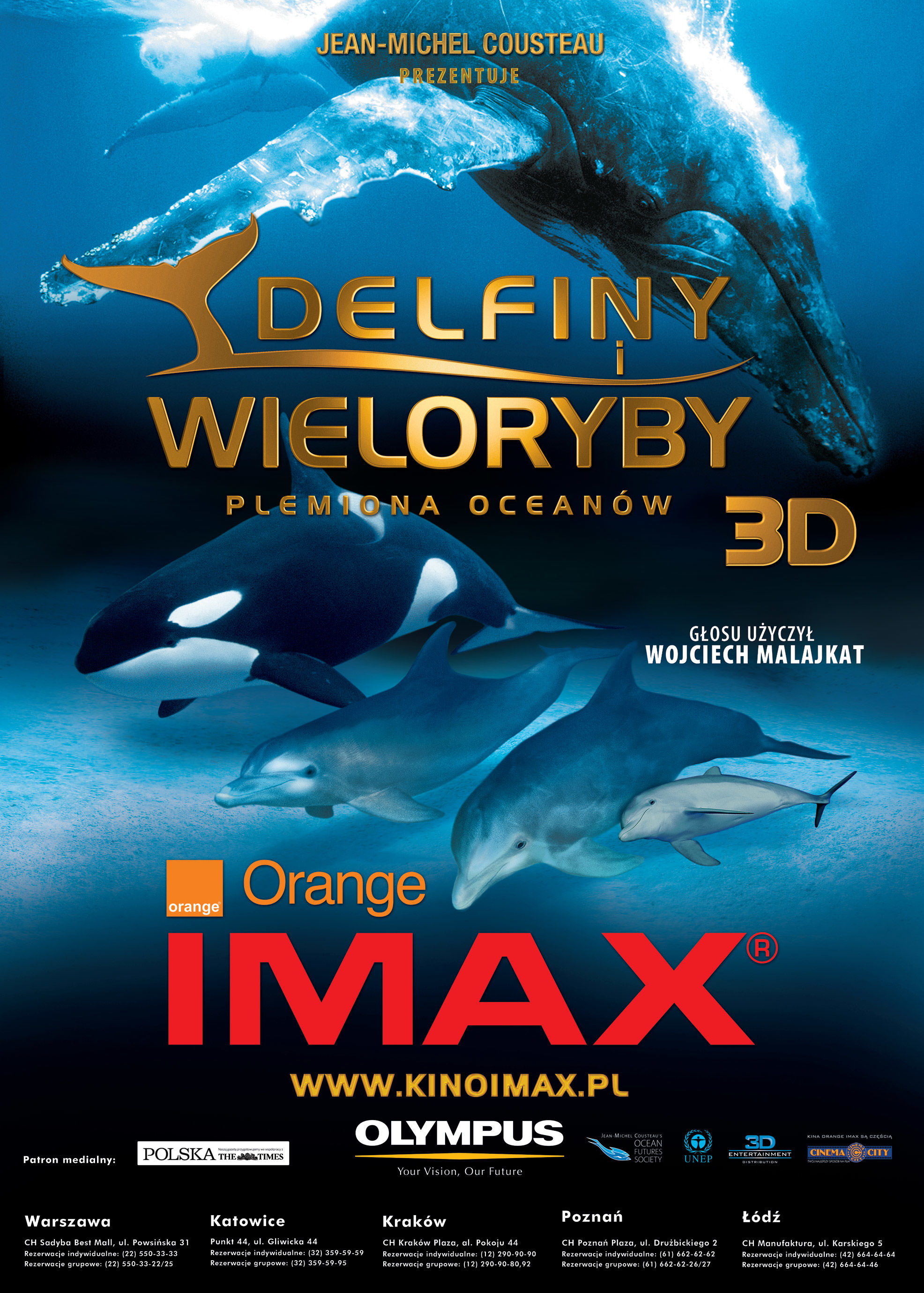 Polski plakat filmu 'Delfiny i Wieloryby 3D. Plemiona Oceanów'