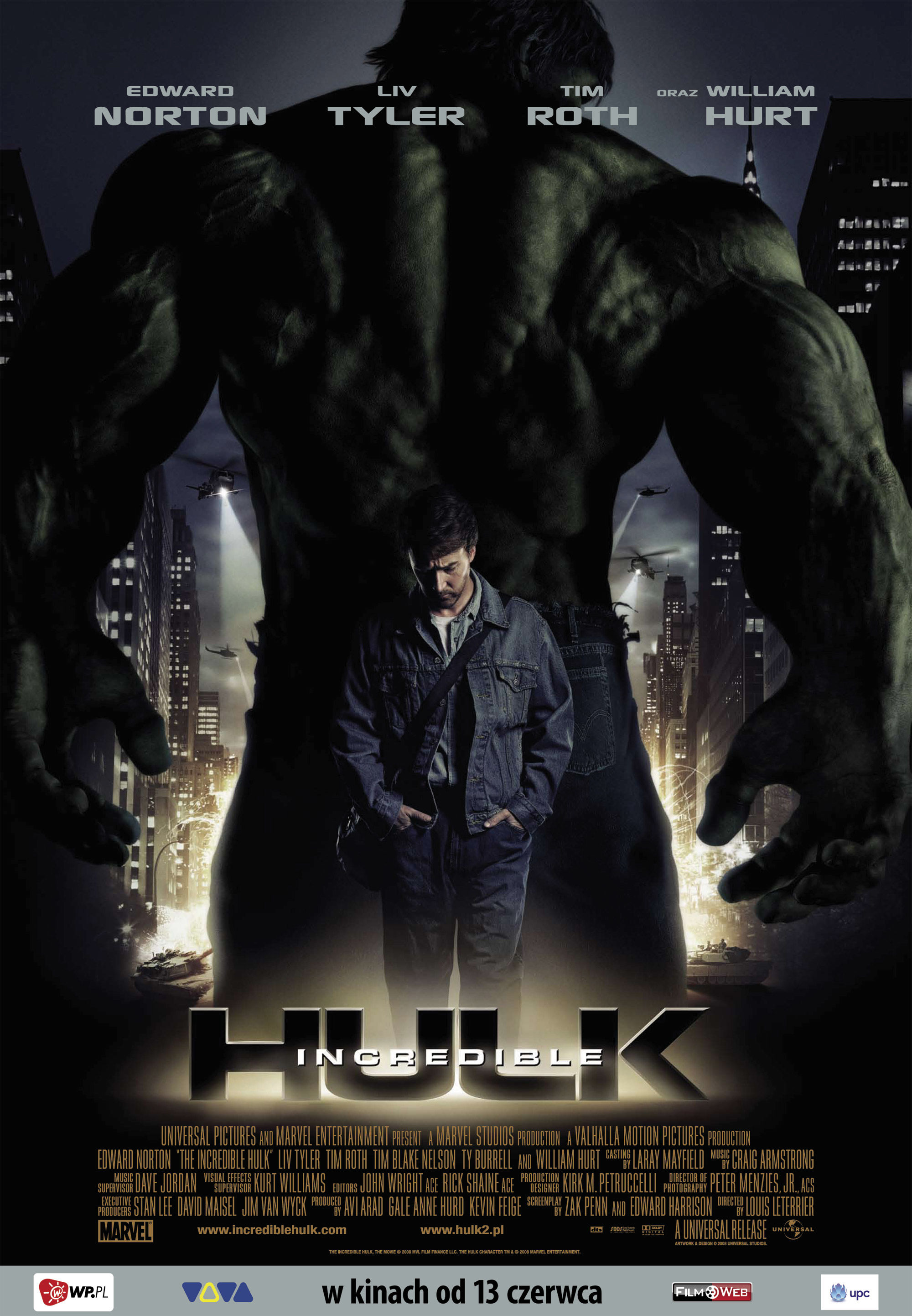Polski plakat filmu 'Incredible Hulk'